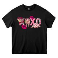 Black Valentine's Day pig xoxo Heavy Core Tee - FaDigitalArtStudio
