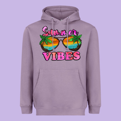 Summer Vibes Heavyweight Hoodie Designed By Jasminsmagicworld