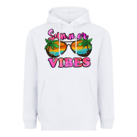 White Summer Vibes Heavyweight Hoodie - Jasminsmagicworld