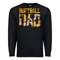 Black no background softball dad Premium Sweatshirt - Jasminsmagicworld