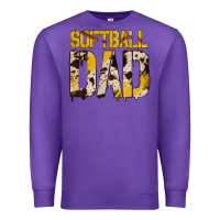 Purple no background softball dad Premium Sweatshirt - Jasminsmagicworld