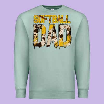 No Background Softball Dad Premium Sweatshirt Designed By Jasminsmagicworld