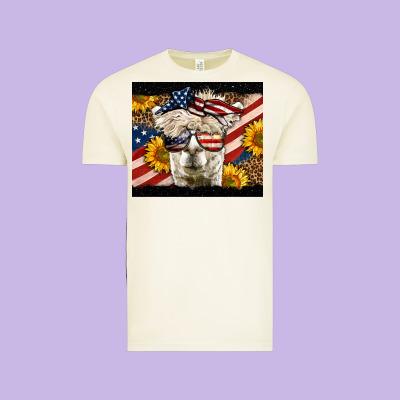 Western 4th Of July Lama Vintage Tee Designed By Lillyallendesigns