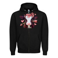 Black valentines day baby calf Zipper Hoodie - Jasminsmagicworld
