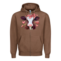 Chestnut valentines day baby calf Zipper Hoodie - Jasminsmagicworld