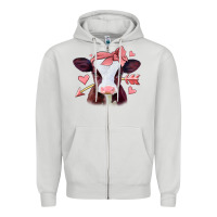 Dove Grey valentines day baby calf Zipper Hoodie - Jasminsmagicworld