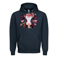 Navy valentines day baby calf Zipper Hoodie - Jasminsmagicworld