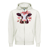 Oatmeal Heather valentines day baby calf Zipper Hoodie - Jasminsmagicworld