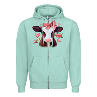 Seafoam valentines day baby calf Zipper Hoodie - Jasminsmagicworld