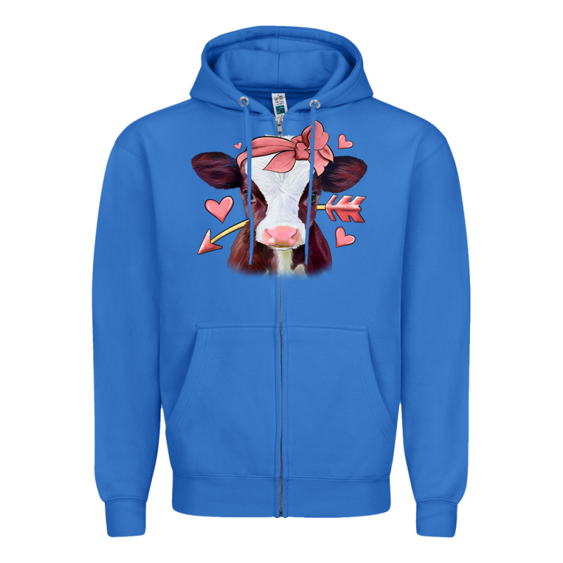 Valentines Day Baby Calf Zipper Hoodie by Jasminsmagicworld | Teevron