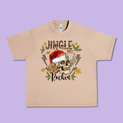 Jingle Bell Rock Black Urban Heavy Tee Designed By Cowhidedigitalart