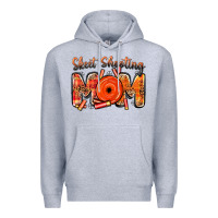 Heather Grey skeet shooting mom Premium Hoodie - BarkalooDesign