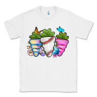 White Easter Day Baseball Easter sports carrots Classic Tee - OliviaCreatesArt