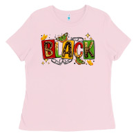 Bubblegum Pink black Ladies Tee - LillyAllenDesigns