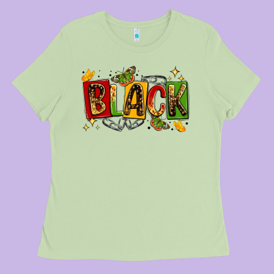 Black Ladies Tee Designed By Lillyallendesigns