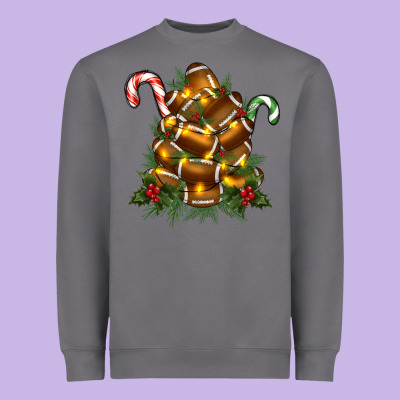 Football Tree Christmas Heavyweight Sweatshirt Designed By Ranaportraitstore