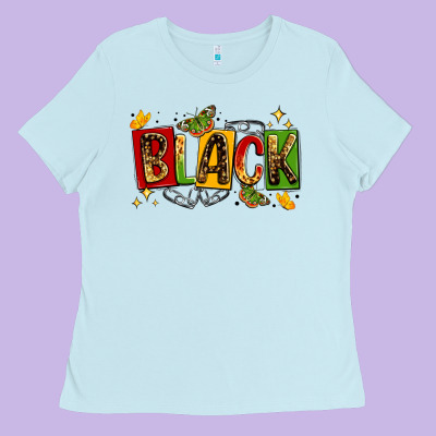 Black Ladies Tee Designed By Lillyallendesigns