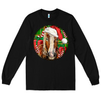 Black Belgian Horse  Christmas Long Sleeve Tee - LillyAllenDesigns