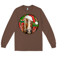 Chestnut Belgian Horse  Christmas Long Sleeve Tee - LillyAllenDesigns