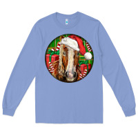 Colony Blue Belgian Horse  Christmas Long Sleeve Tee - LillyAllenDesigns