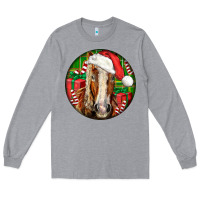 Heather Grey Belgian Horse  Christmas Long Sleeve Tee - LillyAllenDesigns