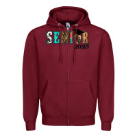 Burgundy Western senior 2023 Zipper Hoodie - RanaPortraitStore