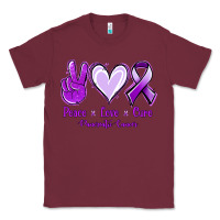 Burgundy Pace Love Cure Pancreatic Cancer Classic Tee - Jasminsmagicworld