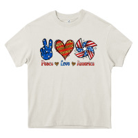 Cream Peace Love America Heavy Core Tee - Jasminsmagicworld