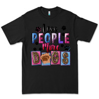 Black less people more dogs Premium Tee - FaDigitalArtStudio