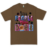 Cacao less people more dogs Premium Tee - FaDigitalArtStudio