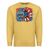 Antique Gold patriotic sunflower land of the free Premium Sweatshirt - Jasminsmagicworld