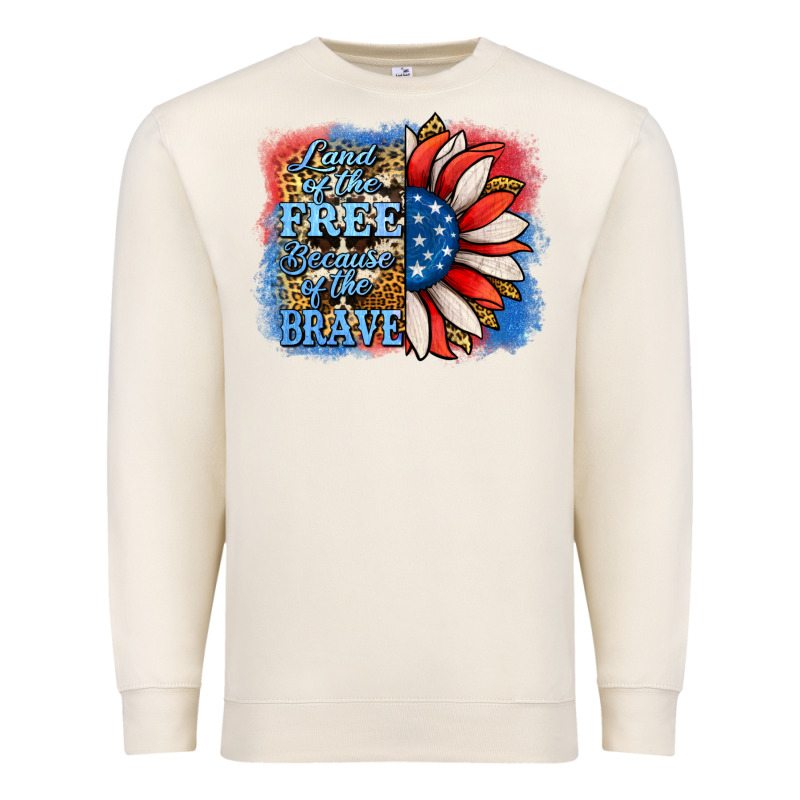 Patriotic Sunflower Land Of The Free Premium Sweatshirt by Jasminsmagicworld | Teevron