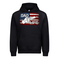 Black Dad Life with American Flag Urban Hoodie - Jasminsmagicworld