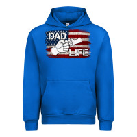 Cobalt Dad Life with American Flag Urban Hoodie - Jasminsmagicworld