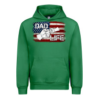 Emerald Dad Life with American Flag Urban Hoodie - Jasminsmagicworld