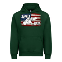 Forest Green Dad Life with American Flag Urban Hoodie - Jasminsmagicworld