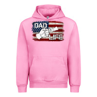 Fuchsia Pink Dad Life with American Flag Urban Hoodie - Jasminsmagicworld