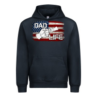 Navy Dad Life with American Flag Urban Hoodie - Jasminsmagicworld