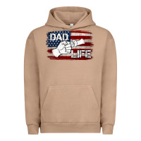 Pigment Burro Dad Life with American Flag Urban Hoodie - Jasminsmagicworld