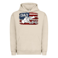 Pigment French Oak Dad Life with American Flag Urban Hoodie - Jasminsmagicworld
