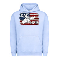 Pigment Grape Ice Dad Life with American Flag Urban Hoodie - Jasminsmagicworld