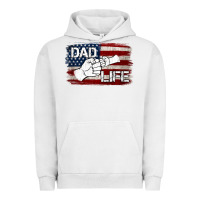 Pigment Lunar Rock Dad Life with American Flag Urban Hoodie - Jasminsmagicworld