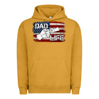 Pigment Peanut Butter Dad Life with American Flag Urban Hoodie - Jasminsmagicworld