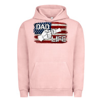 Pigment Salmon Dad Life with American Flag Urban Hoodie - Jasminsmagicworld