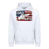 White Dad Life with American Flag Urban Hoodie - Jasminsmagicworld