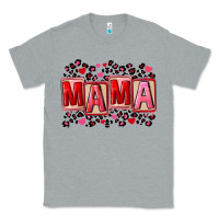 Heather Grey Pink leopard mama Classic Tee - FaDigitalArtStudio