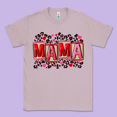 Pink Leopard Mama Classic Tee Designed By Fadigitalartstudio