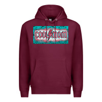 Burgundy western coll mom    license  plaid  templata Premium Hoodie - BarkalooDesign