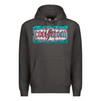 Smoke western coll mom    license  plaid  templata Premium Hoodie - BarkalooDesign