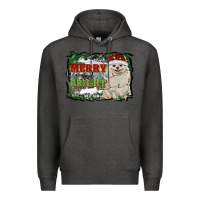 Charcoal Heather merry and bright pomeranian Premium Hoodie - RanaPortraitStore